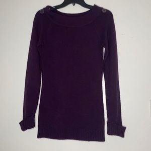 Purple sweater with button detail